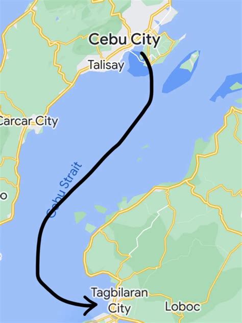 Singapore to Bohol Island .